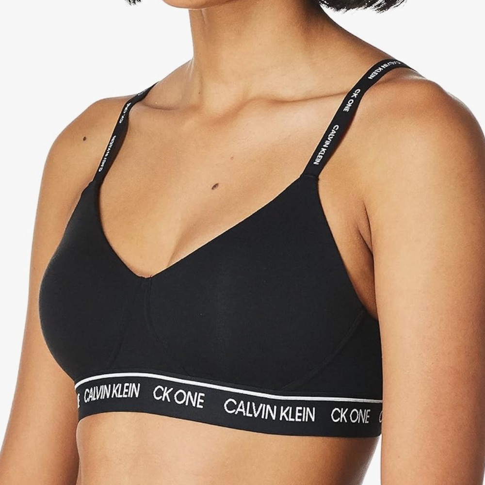 Calvin Klein CK One Cotton Lightly Lined Bralette Black XS